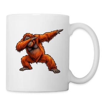 Dabbing Orang-Utan – Lustiger Affen Dab Dance - Tasse - Weiß - Rechts