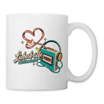 Kassette Mixtape Bandsalat Retro Nostalgie - Tasse - Weiß - Rechts