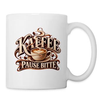 Kaffeeliebe mit Ruhe Geschenk für Kaffeeliebhaber - Tasse - Weiß - Rechts