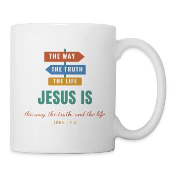 Jesus Is The Way The Truth And The Life - Tasse - Weiß - Rechts