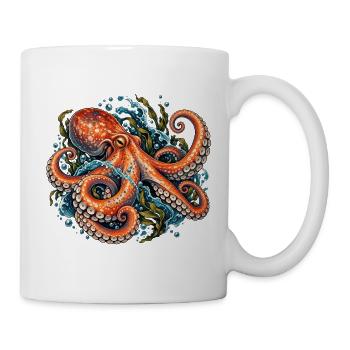 Oktopus - Tasse - Weiß - Rechts
