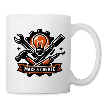 Make & Create DIY Lichtwerkzeug-Logo - Tasse - Weiß - Rechts