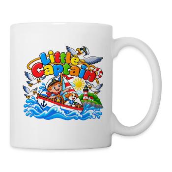 Kleiner Kapitän auf See - Tasse - Weiß - Rechts