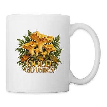 Gold gefunden Pfifferlinge Pilzsammler - Tasse - Weiß - Rechts