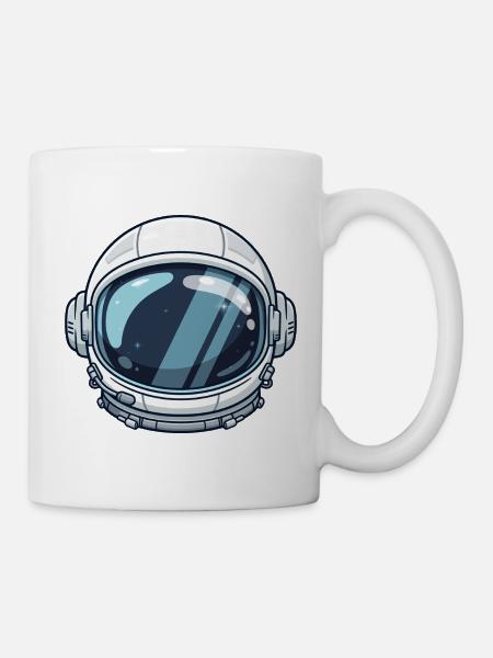 Astronautenhelm Kosmisches Visier - Tasse - Weiß