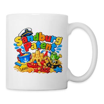 Sandburg Baupatent Abenteuer - Tasse - Weiß - Rechts