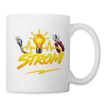 Strom ist mein Ding Elektro-Style - Tasse - Weiß - Rechts