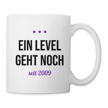 Ein Level geht noch – Gamer seit 2009 - Tasse - Weiß - Rechts