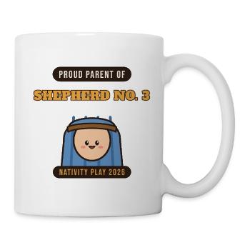 Stolzer Elternteil von Hirte Nr. 3 (Geburt) - Tasse - Weiß - Rechts