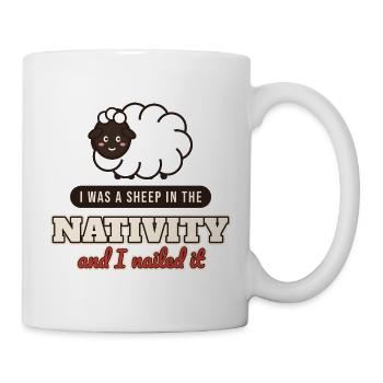 Ich war ein Schaf in der Krippe (und ich habe es perfekt getroffen) - Tasse - Weiß - Rechts