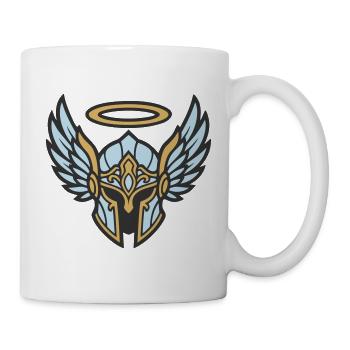 Engel Ritterhelm Wappen - Tasse - Weiß - Rechts