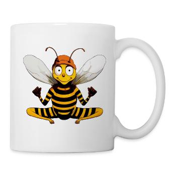 Bee Yoga - Tasse - Weiß - Rechts