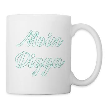 Moin Digga - Tasse - Weiß - Rechts