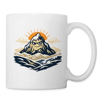 Wütender Berg bei Sonnenaufgang - Tasse - Weiß - Rechts