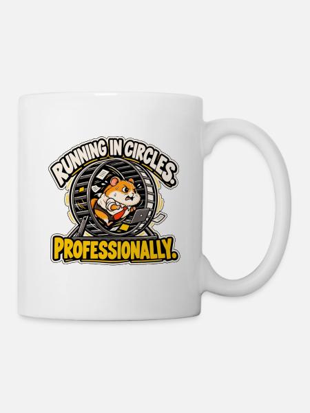 Im Kreis drehen. Beruflich. - Tasse - Weiß