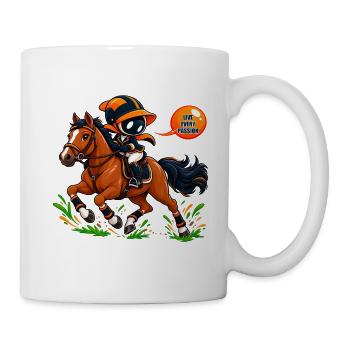 Reitmaskottchen – Equestrian Passion - Tasse - Weiß - Rechts