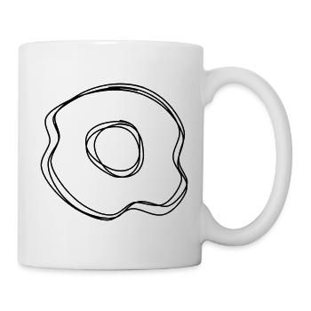 Spiegelei handgezeichnet - Tasse - Weiß - Rechts