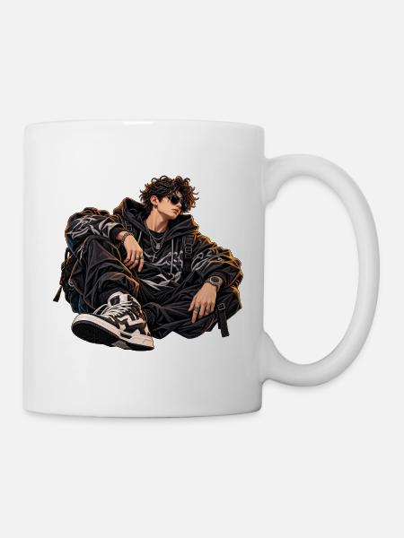 Midnight Streetwear Rebel - Tasse - Weiß
