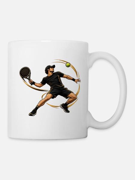 Goldene Dynamik Padel Sprint - Tasse - Weiß