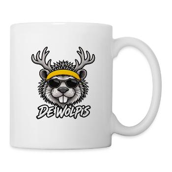Wolpis Graffiti-Wolf mit Sonnenbrille - Tasse - Weiß - Rechts