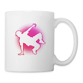 Geschenkidee für einen Breakdancer mit Break Dance - Tasse - Weiß - Rechts