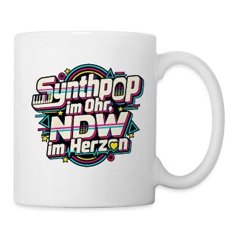 Synthpop NDW 80er Musik Fan Nostalgie - Tasse - Weiß - Rechts