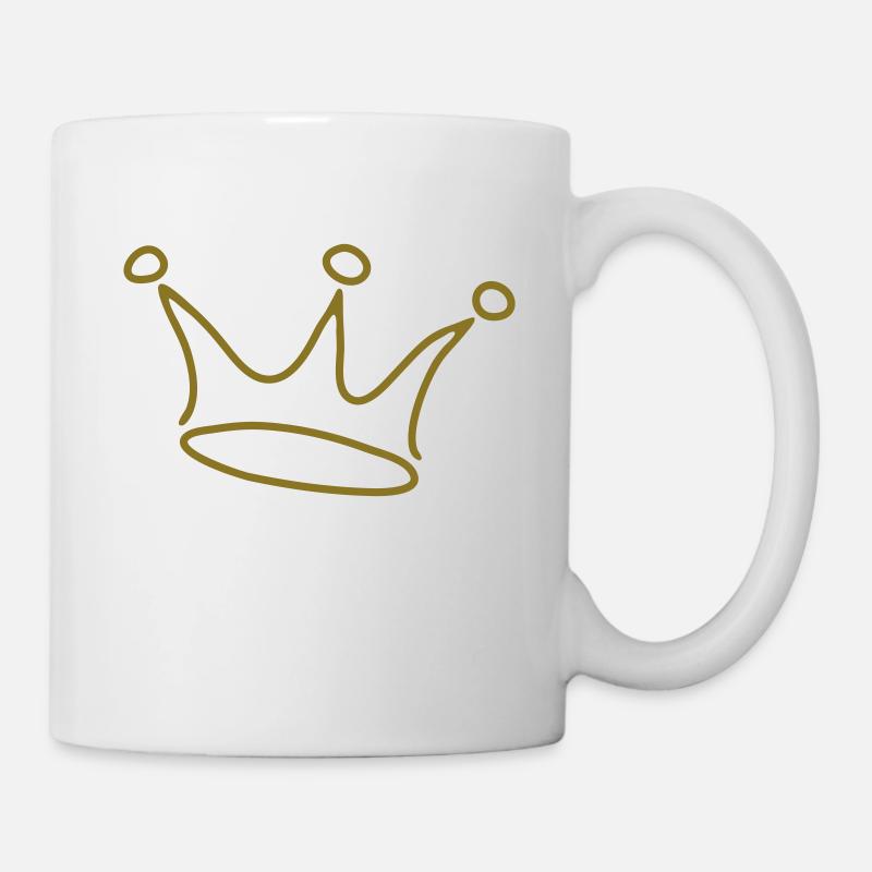 crown gold - Tasse - Weiß