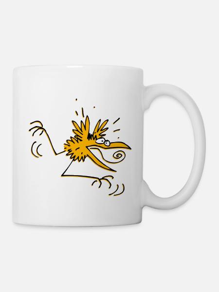 Crazy Cartoon Bird by Cheerful Madness!! online - Mug - white