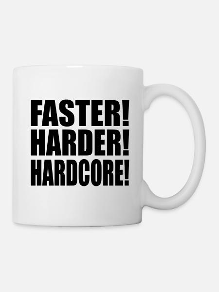 Faster Harder Hardcore FR - Mug blanc - blanc
