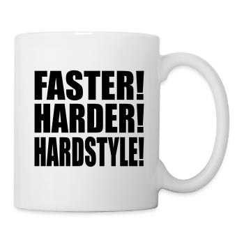 Faster Harder Hardstyle - Mug blanc - blanc - Droite
