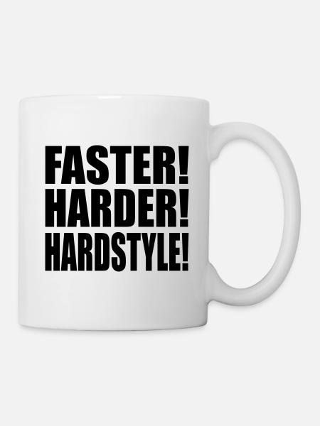 Faster Harder Hardstyle - Mug blanc - blanc