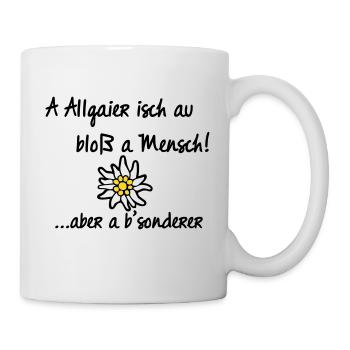 Allgaier Mensch | Allgäu Tassen & Zubehör - Tasse - Weiß - Rechts