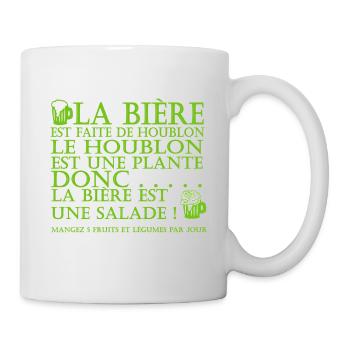 la bière est ... une salade ! - Mug blanc - blanc - Droite