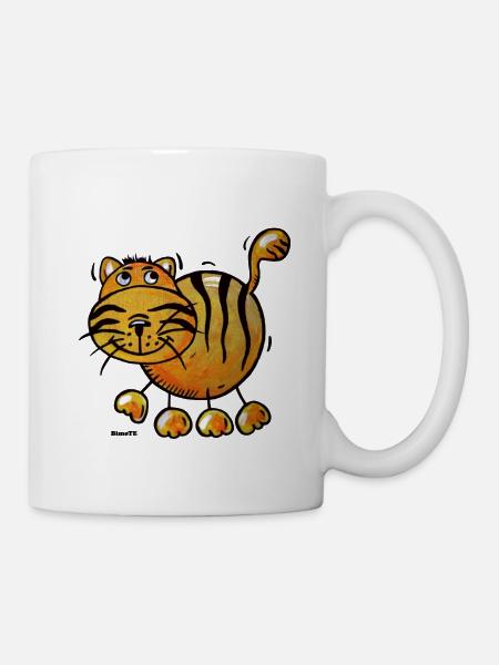 Tigerkatze Toni - Tasse - Weiß
