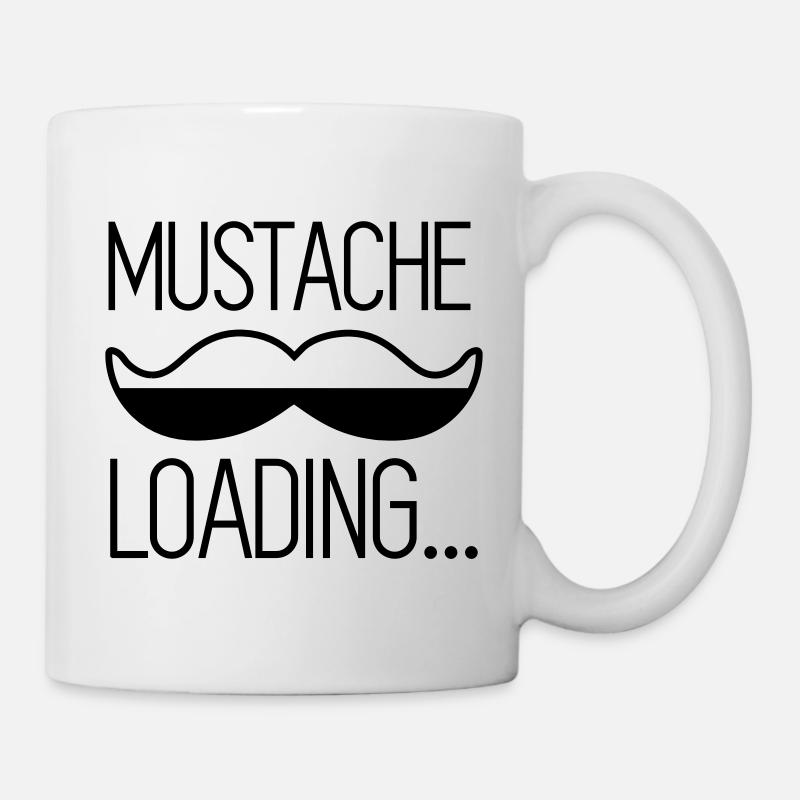 Moustache en chargement... - Mug blanc - blanc