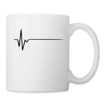 pulsation design - Mug blanc - blanc - Droite