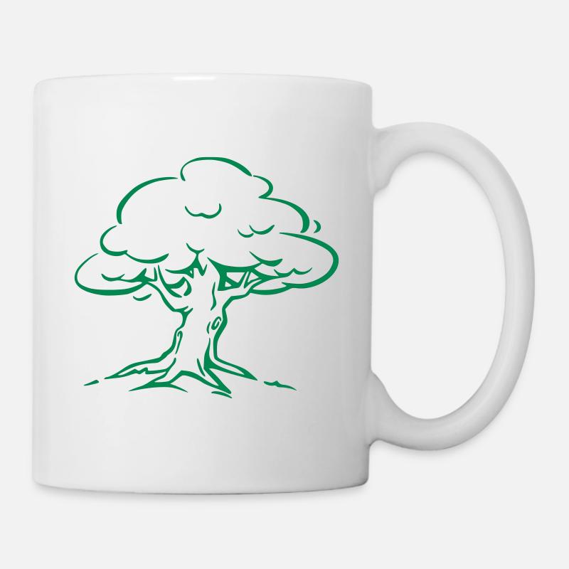 Baum Wald Natur - Tasse - Weiß