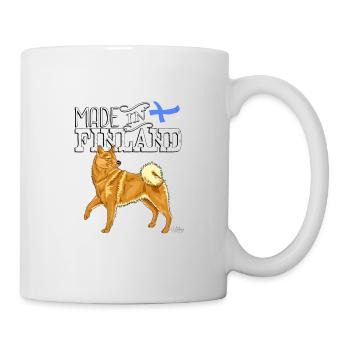 Finnischer Spitz earin madein - Tasse - Weiß - Rechts