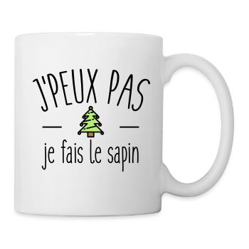 Je peux pas je fais le sapin - Mug blanc - blanc - Droite