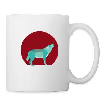 Geometric howling wolf - Tasse - Weiß - Rechts