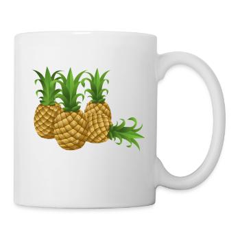 Ananas - Tasse - Weiß - Rechts