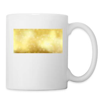 Goldene Sterne Hintergrund - Tasse - Weiß - Rechts