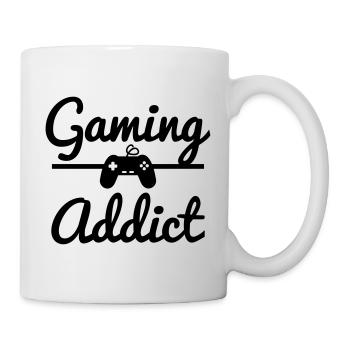 Gaming Addict,geek,gamer,nerd - Tasse - Weiß - Rechts