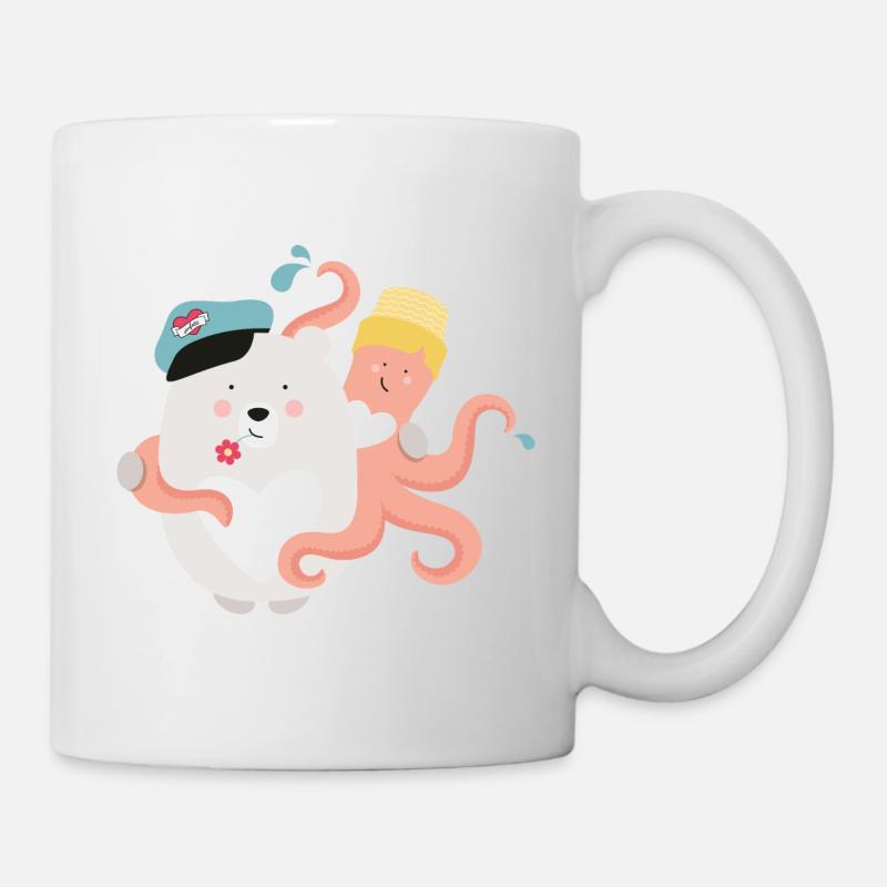BEAR OCTOPUS FRIENDS - Mug blanc - blanc