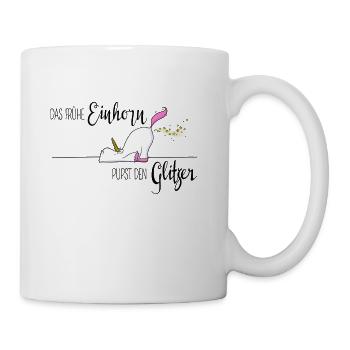 Das frühe Einhorn - Tasse - Weiß - Rechts