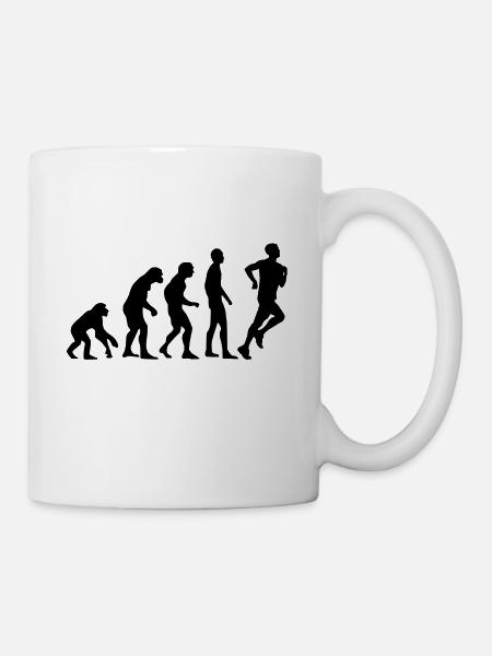 Course à pied Evolution humaine - Mug blanc - blanc