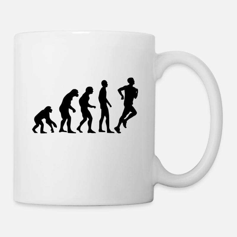 Course à pied Evolution humaine - Mug blanc - blanc