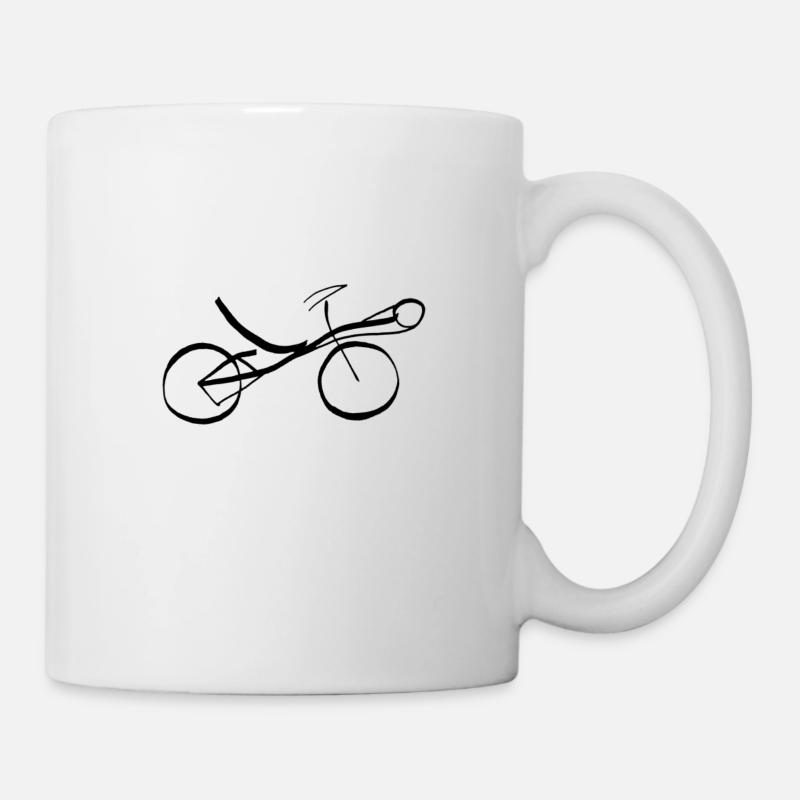 Liegerad - Tasse - Weiß