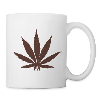 yellow brown t-shirt - Mug - white - Right