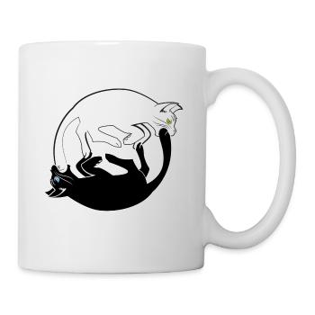psychedelisch Katzen - Tasse - Weiß - Rechts